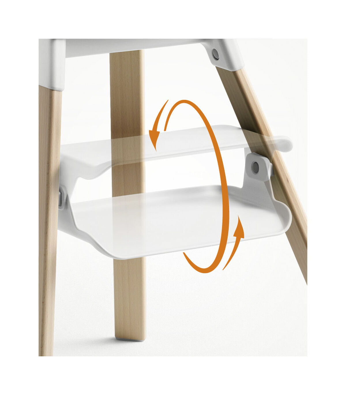 Stokke Clikk High Chair - White - Luna Baby Store Miami