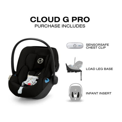 CYBEX Cloud G Pro Comfort Extend Infant Car Seat - Moon Black