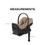 CYBEX Cloud G Pro Comfort Extend Infant Car Seat - Almond Beige