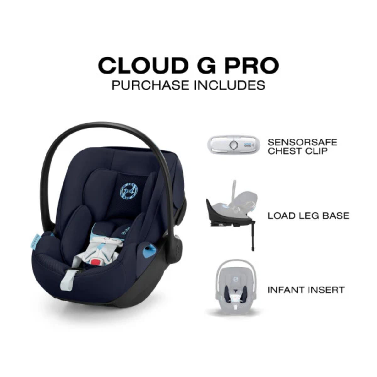 CYBEX Cloud G Pro Comfort Extend Infant Car Seat - Ocean Blue