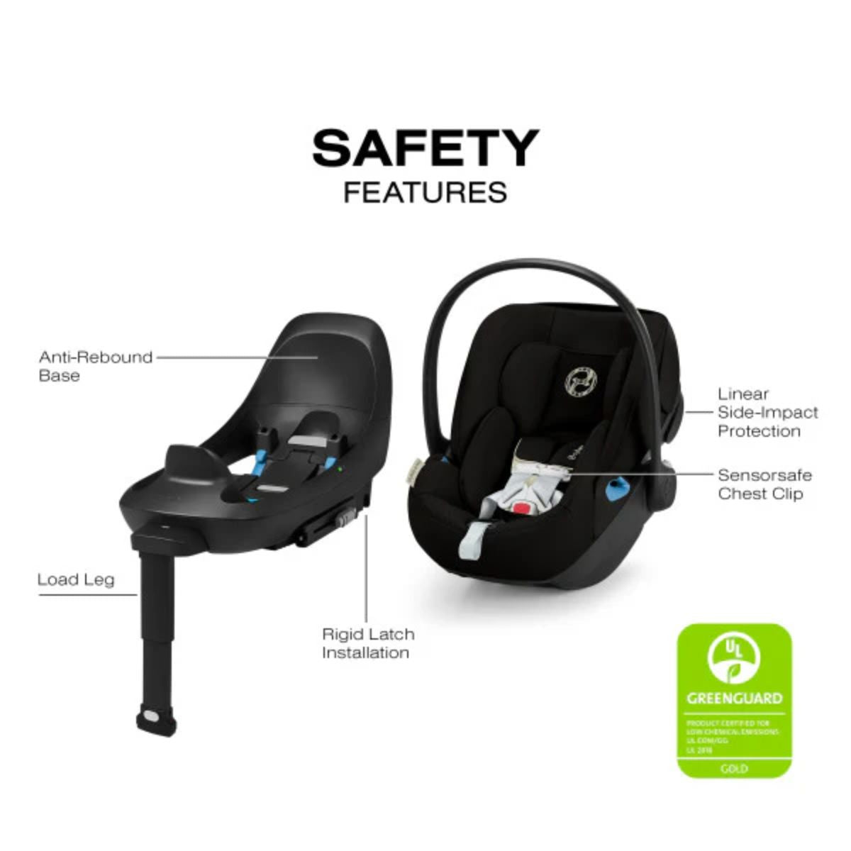 CYBEX Cloud G Pro Comfort Extend Infant Car Seat - Moon Black