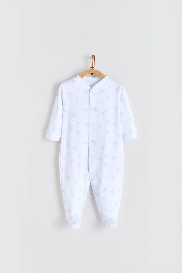 Babycottons Colette Wishing Pima Cotton Footed Pajama - Blue