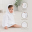 Comfy Cubs Muslin Hooded Baby Bath Robe 100% Cotton White - 6-12M on Luna Baby Store Miami