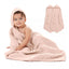 Comfy Cubs Hooded Baby Towel 2 pack 100% Muslin Cotton - Blush