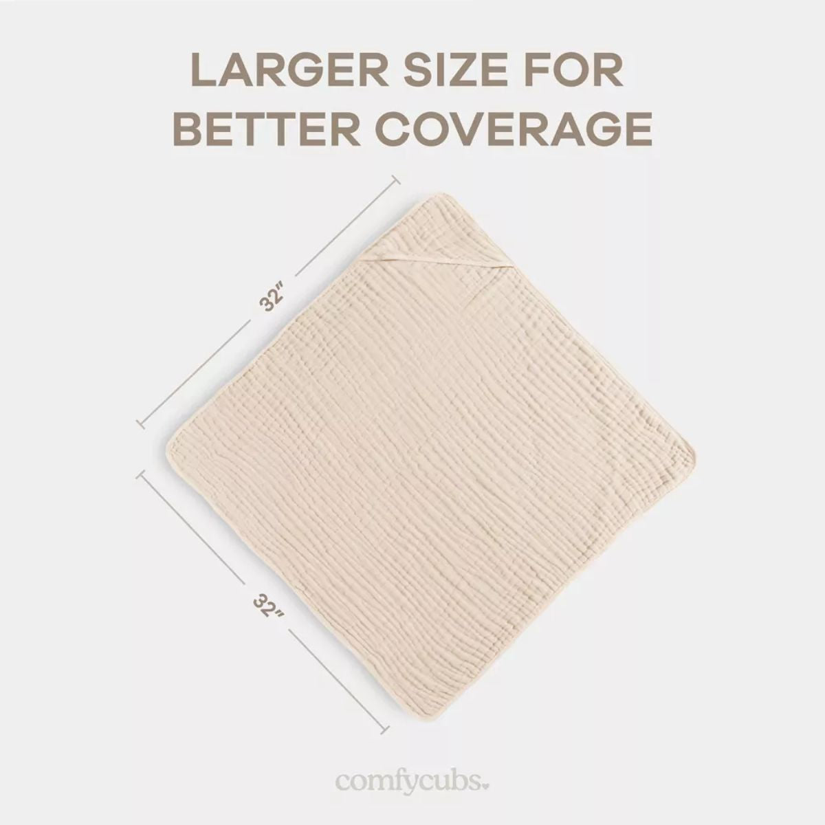 Generous 32 x 32 Inch Size