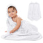 Comfy Cubs Hooded Baby Towel 2 pack 100% Muslin Cotton  - White