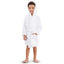 Comfy Cubs Muslin Hooded Baby Bath Robe 100% Cotton White - 6-12M on Luna Baby Store Miami