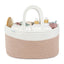 Comfy Cubs Rope Diaper Caddy - Blush on Luna Baby Store Miami