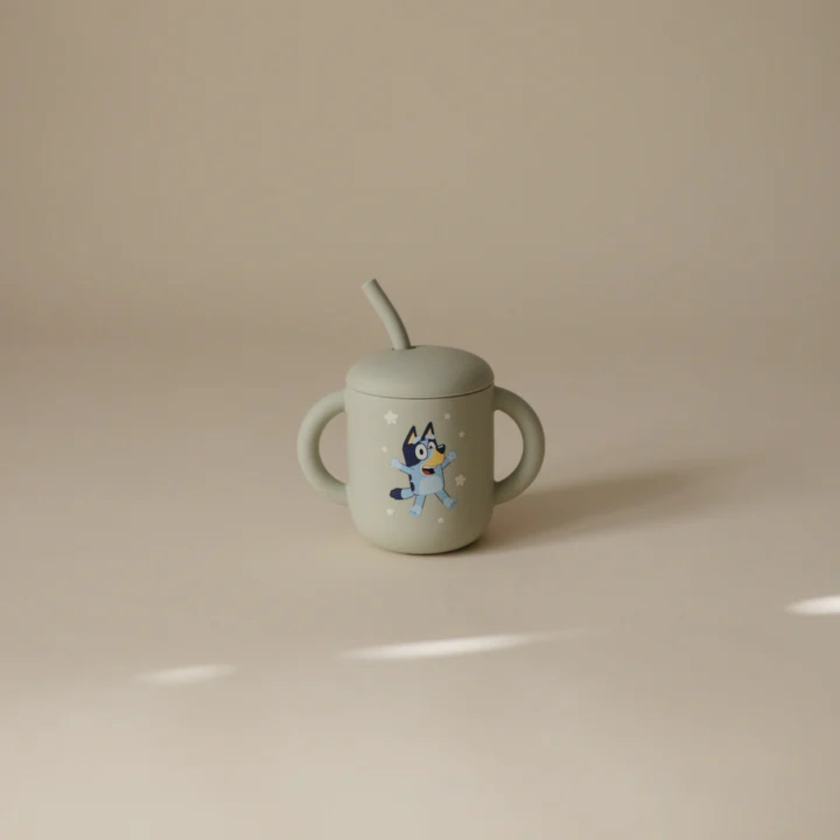 Mushie Silicone Training Cup + Straw Bluey Sage