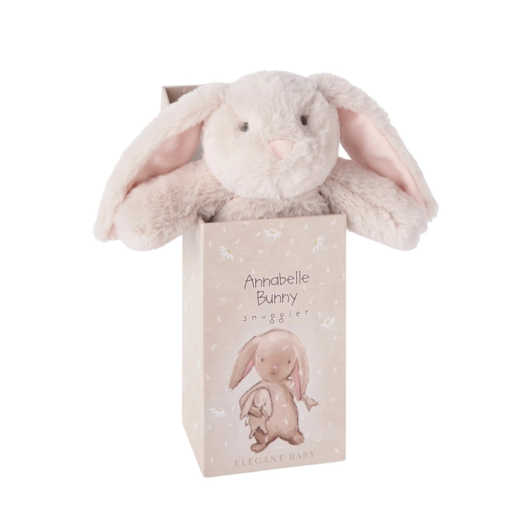 Elegant Baby Annabelle Bunny Snuggler Plush Security Blanket w/ Gift Box on Luna Baby Store Miami