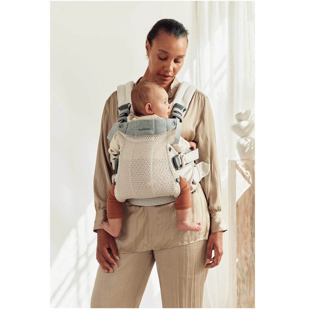 Canguru BabyBjörn Harmony 3D Mesh Cream - Ergonomic Comfort for Parent & Baby