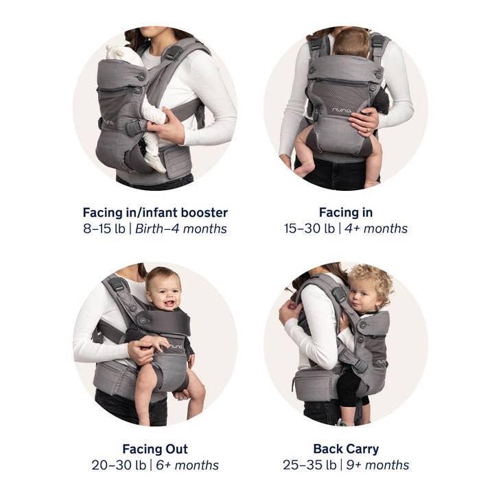 Nuna CUDL 4-in-1 Carrier Softened Denim - Four Ergonomic Carry Positions