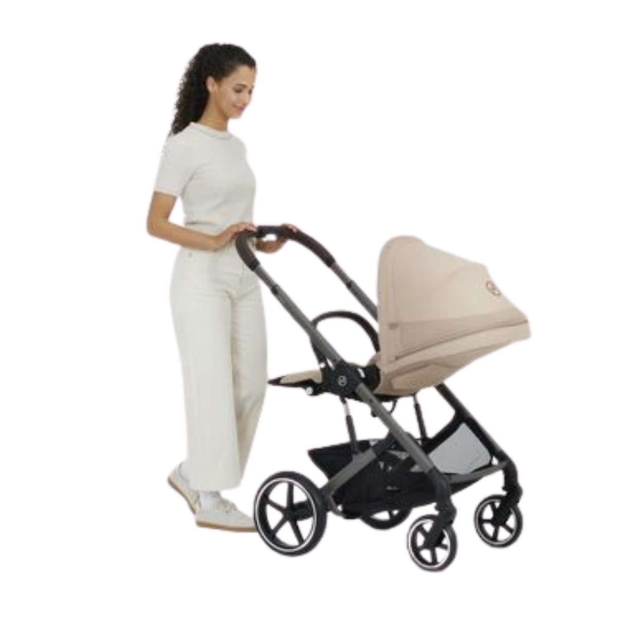 Cybex Balios S Lux Stroller - Taupe Frame / Chocolate Brown on Luna Baby Store Miami