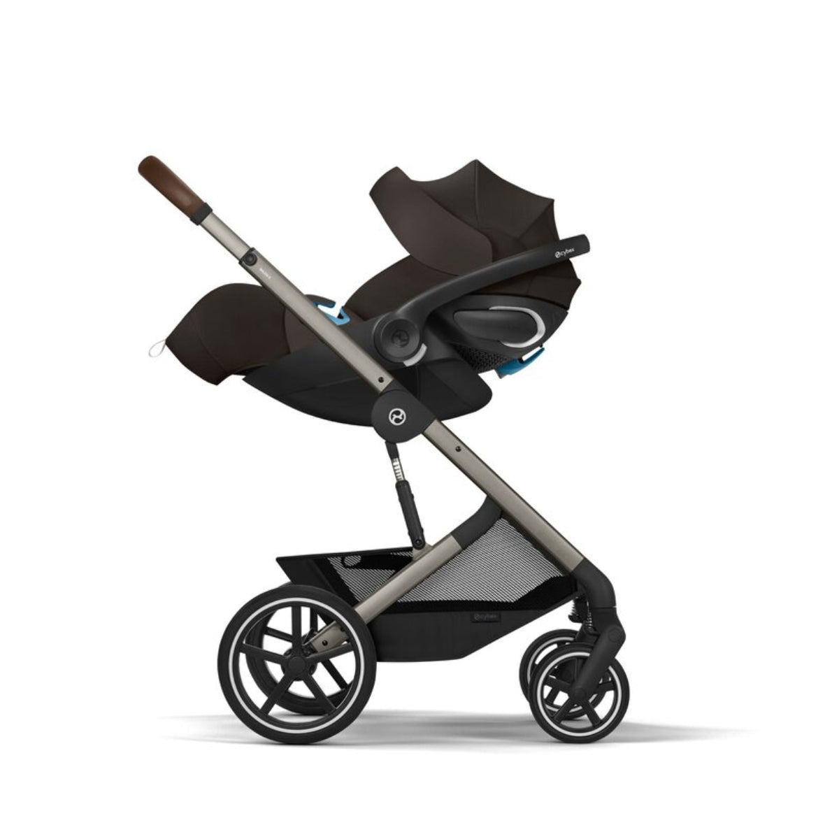 Cybex Balios S Lux Stroller - Taupe Frame / Chocolate Brown