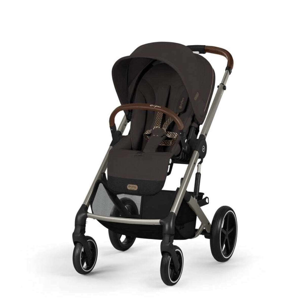 Cybex Balios S Lux Stroller - Taupe Frame / Chocolate Brown