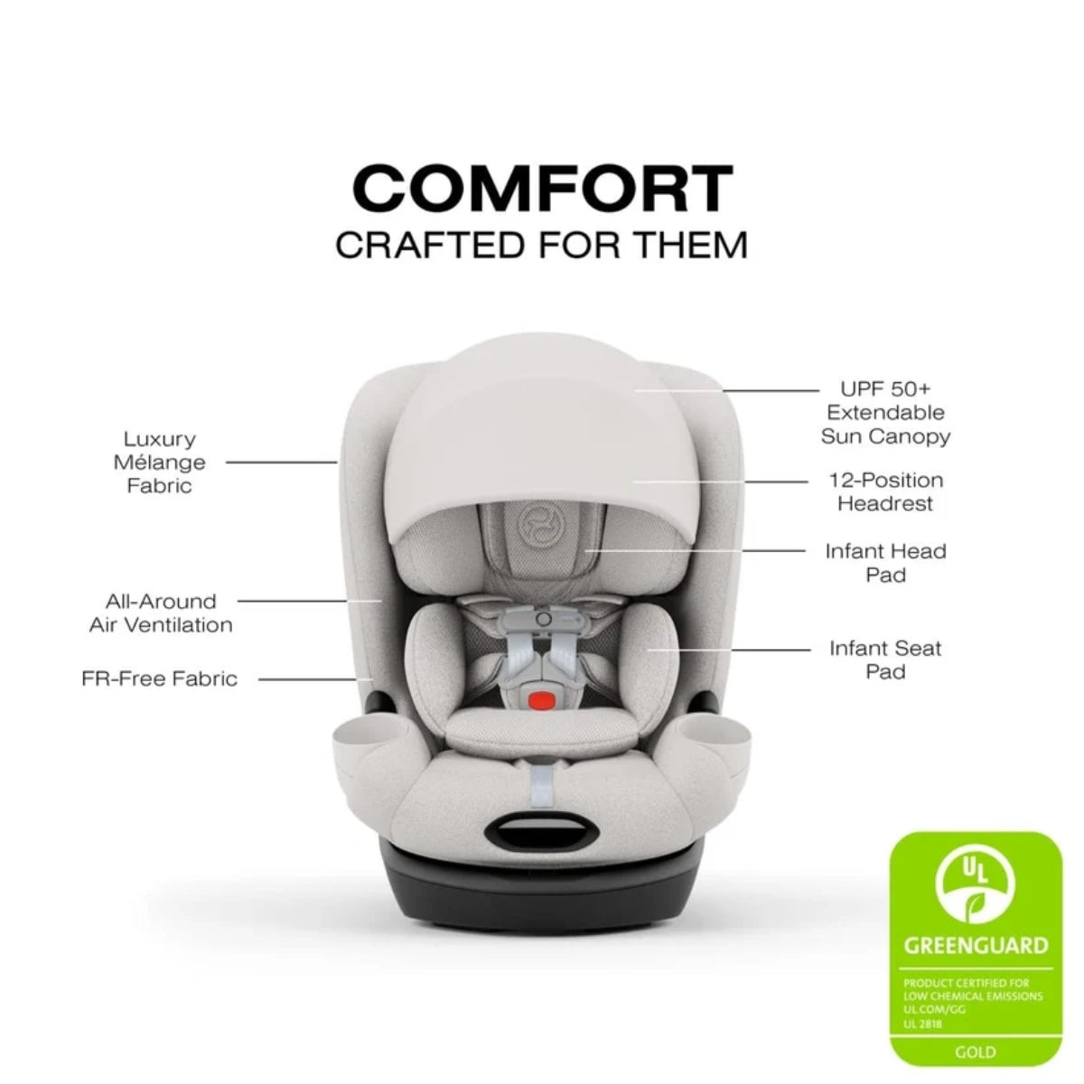 Cybex Callisto T 360 Rotating All-in-One Convertible Car Seat City Grey on Luna Baby Store Miami