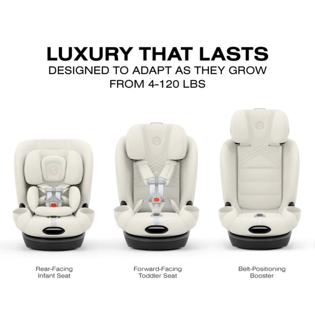 Cybex Callisto T 360 Rotating All-in-One Convertible Car Seat Off White