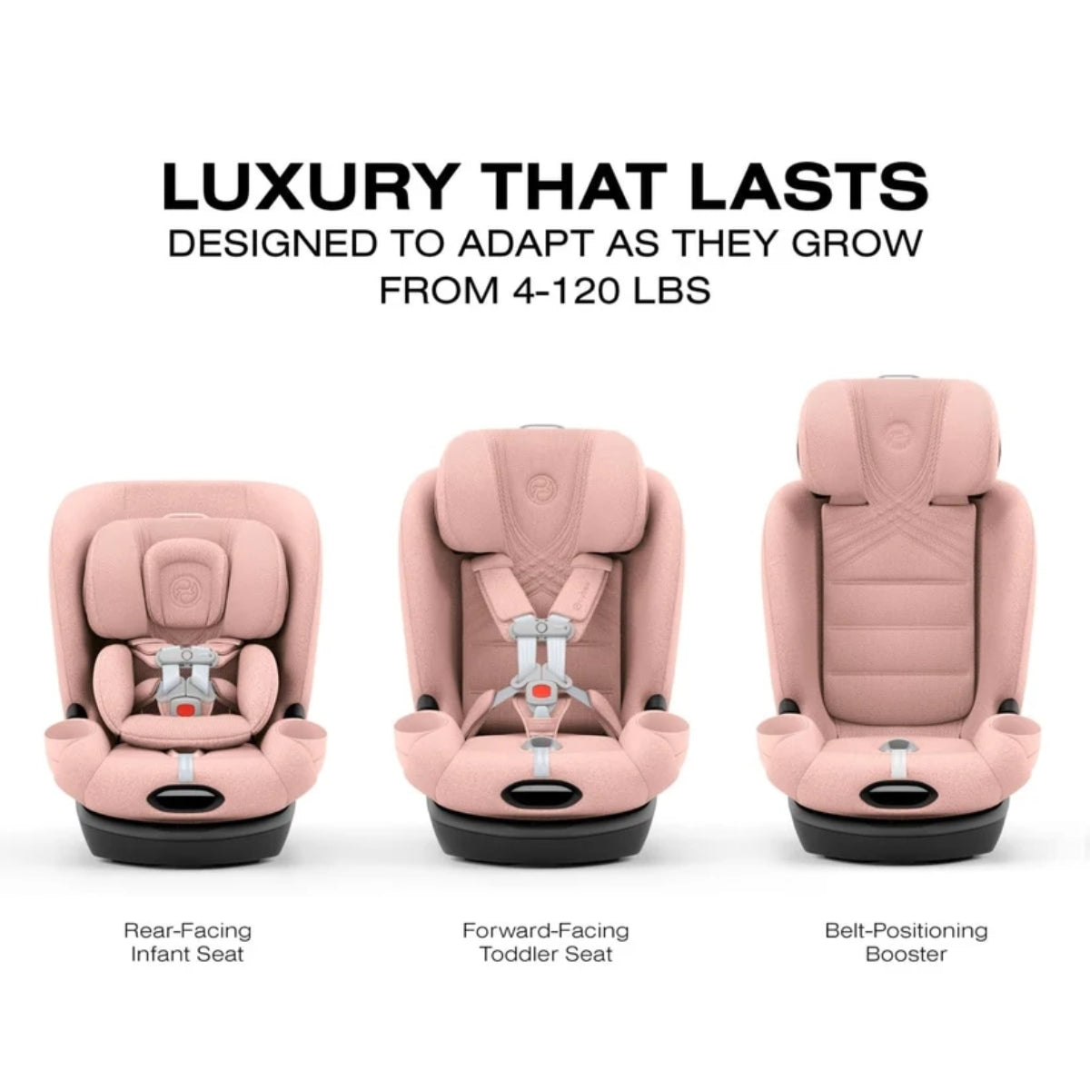 Cybex Callisto T 360 Rotating All-in-One Convertible Car Seat Peach Pink