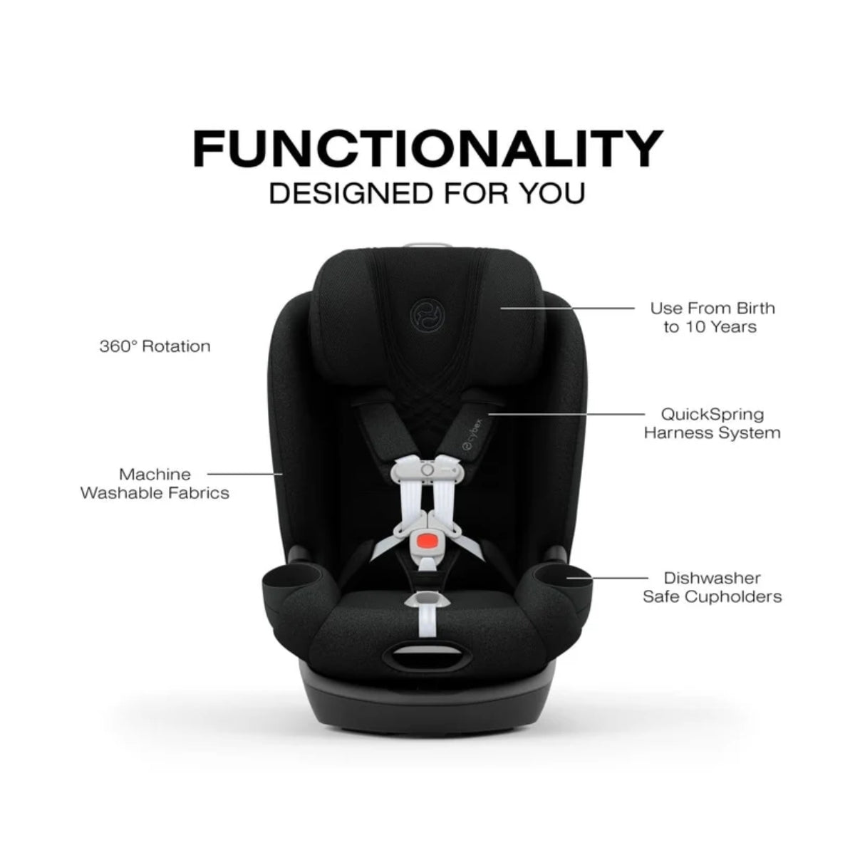 Cybex Callisto T 360 Rotating All-in-One Convertible Car Seat Sepia Black on Luna Baby Store Miami