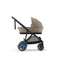 Cybex E - Gazelle S Stroller - Black Frame/ Almond Beige Seat