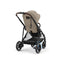 Cybex E - Gazelle S Stroller - Black Frame/ Almond Beige Seat