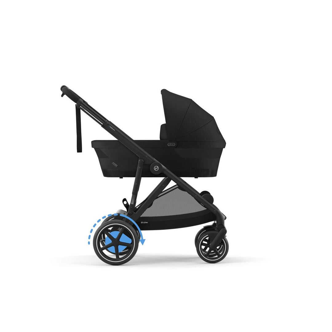 Cybex E - Gazelle S Stroller - Black Frame/ Moon Black Seat