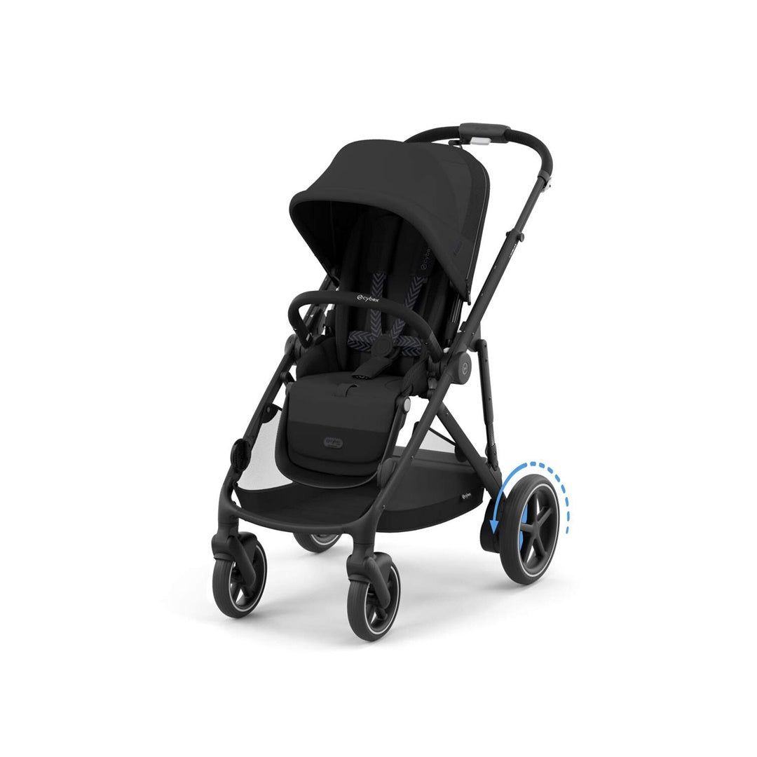 Cybex E - Gazelle S Stroller - Black Frame/ Moon Black Seat - e Powered Uphill and Terrain Support