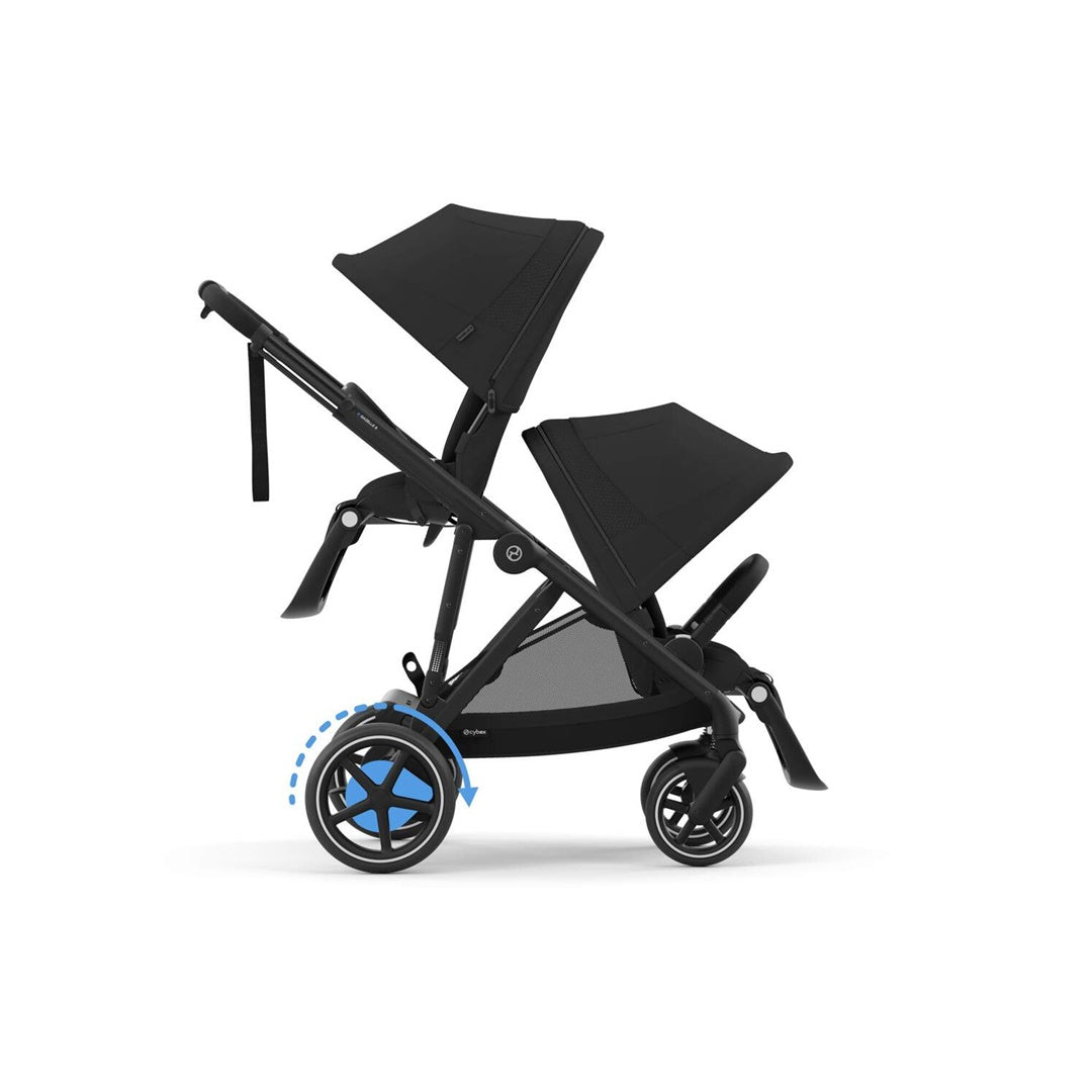 Cybex e-Gazelle S Electronic Assist Stroller, Black Frame/Moon Black