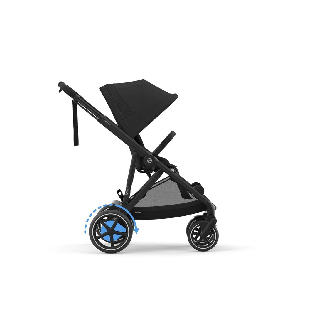 Cybex E - Gazelle S Stroller - Black Frame/ Moon Black Seat