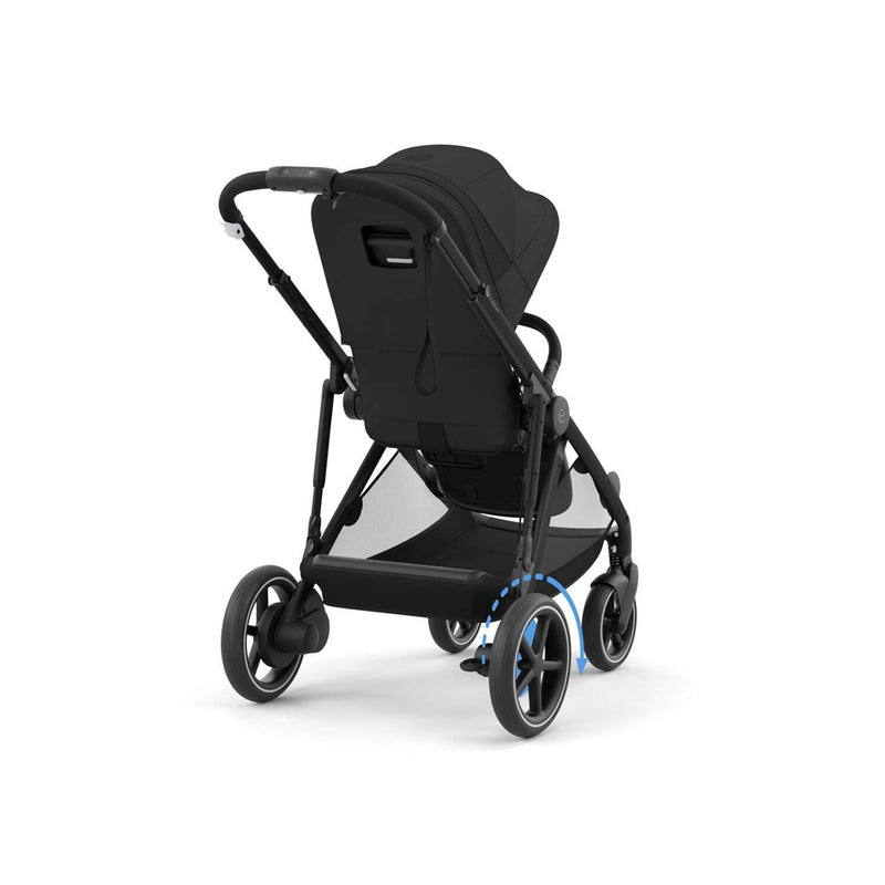 Cybex E - Gazelle S Stroller - Black Frame/ Moon Black Seat