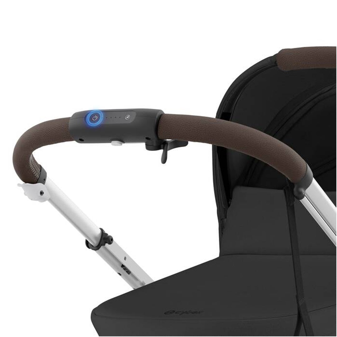 cybex gazelle s soho grey seat Cybex e-Gazelle S Electronic Assist Stroller, Silver Frame/Moon Black