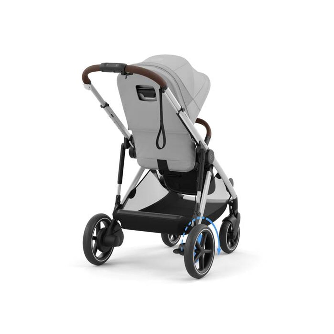 Cybex E - Gazelle S Stroller - Silver Frame/ Stone Grey Seat