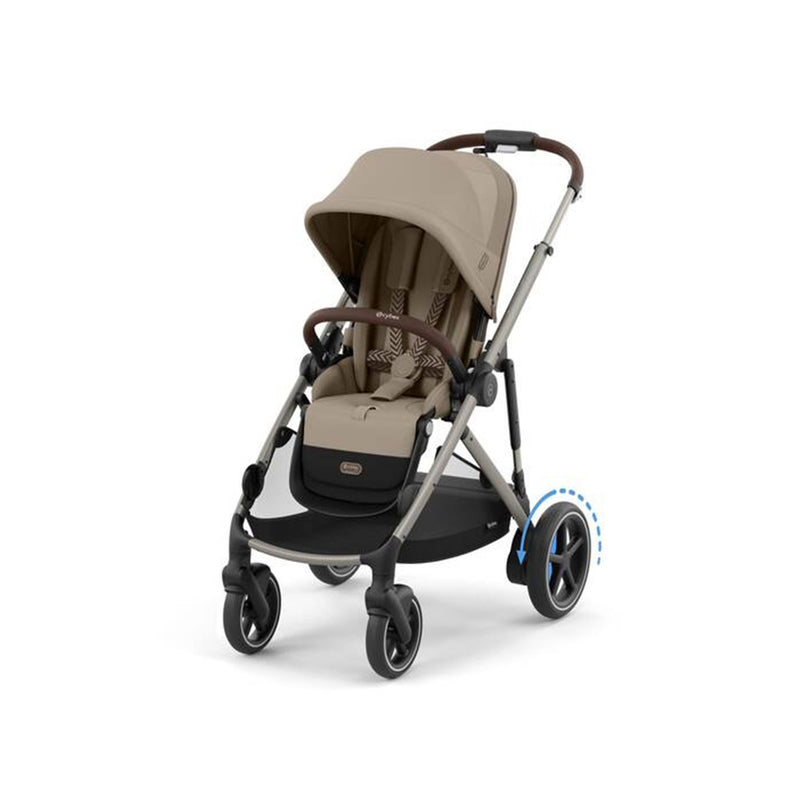 Cybex E - Gazelle S Stroller - Taupe Frame/ Almond Beige Seat