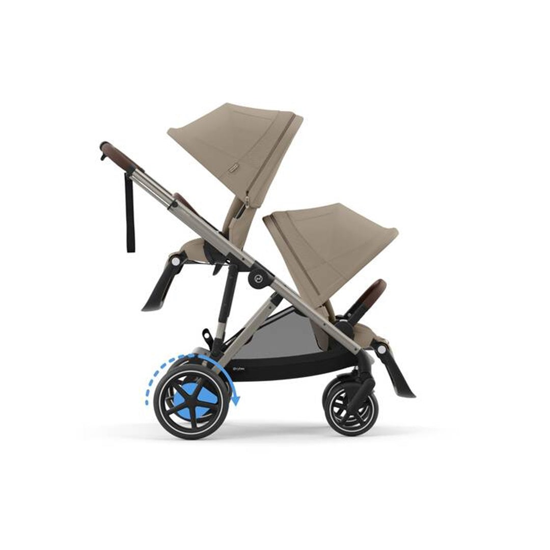 Cybex E - Gazelle S Stroller - Taupe Frame/ Almond Beige Seat - 20 Plus Configurations