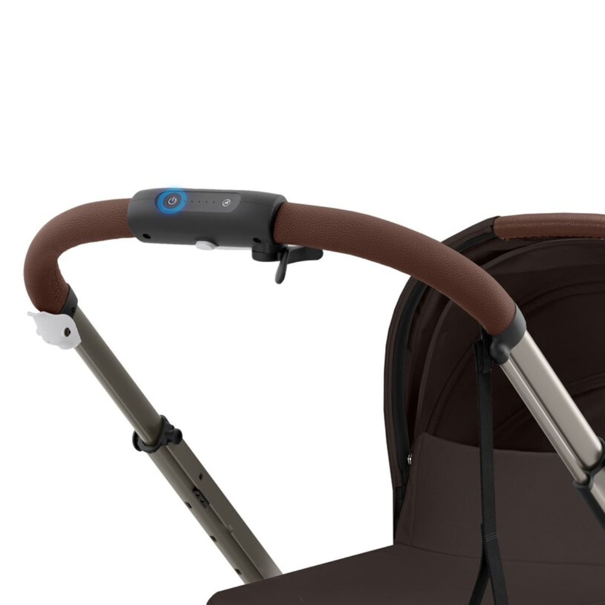 Cybex E - Gazelle S Stroller - Taupe Frame/ Chocolate Brown