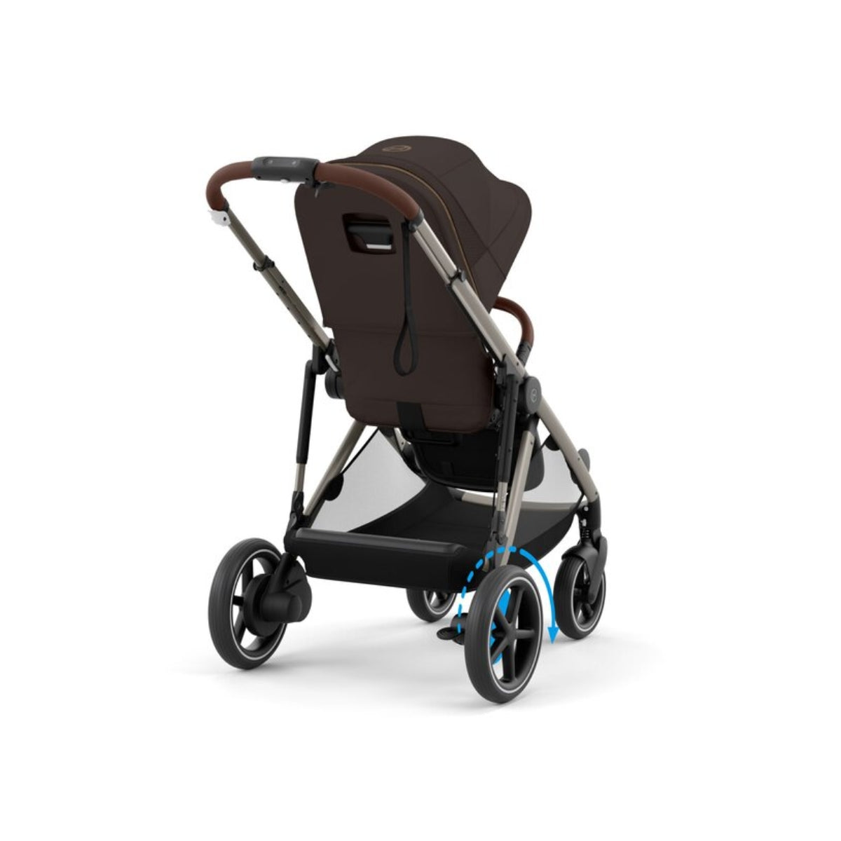 Cybex E - Gazelle S Stroller - Taupe Frame/ Chocolate Brown on Luna Baby Store Miami