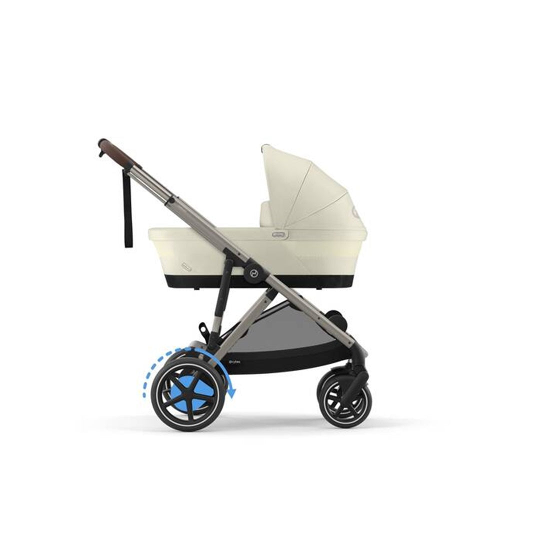 Cybex E - Gazelle S Stroller - Taupe Frame/ Seashell Beige Seat