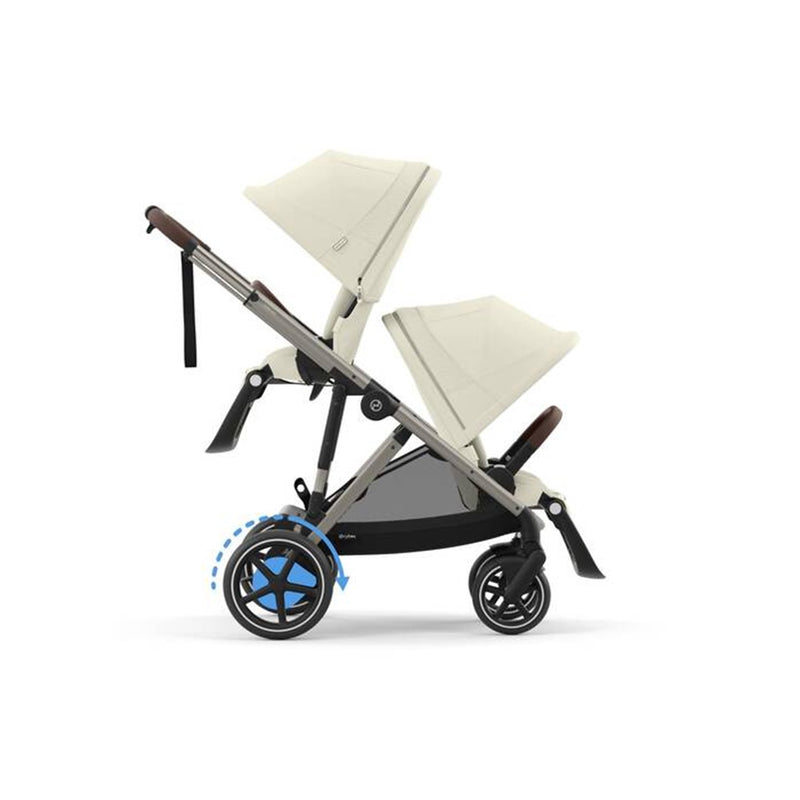 Cybex E - Gazelle S Stroller - Taupe Frame/ Seashell Beige Seat