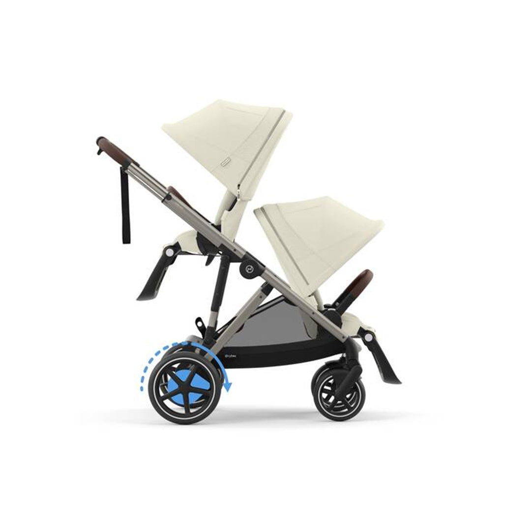 Cybex E - Gazelle S Carrinho de Bebê - Estrutura Taupe/Assento Bege Concha - 20 Plus Configurations