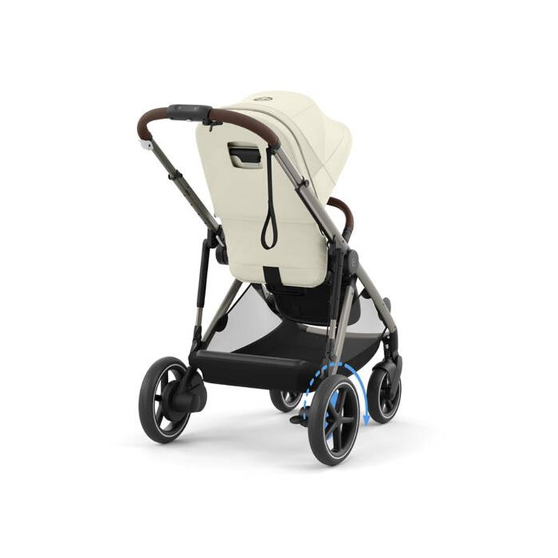 Cybex E - Gazelle S Stroller - Taupe Frame/ Seashell Beige Seat