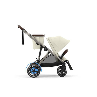 Cybex E - Gazelle S Stroller - Taupe Frame/ Seashell Beige Seat