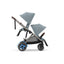 Cybex E - Gazelle S Stroller - Taupe Frame/ Stormy Blue Seat