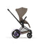 Cybex E-Priam Stroller - Comfort Collection Matte Black Frame/Coconut Brown Lux Seat on Luna Baby Store Miami