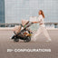 Cybex Gazelle S Single-to-Double Stroller - Taupe Frame / Chocolate Brown on Luna Baby Store Miami