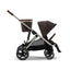 Cybex Gazelle S Single-to-Double Stroller - Taupe Frame / Chocolate Brown on Luna Baby Store Miami