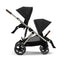 Cybex Gazelle S Single-to-Double Stroller - Taupe Frame / Moon Black on Luna Baby Store Miami