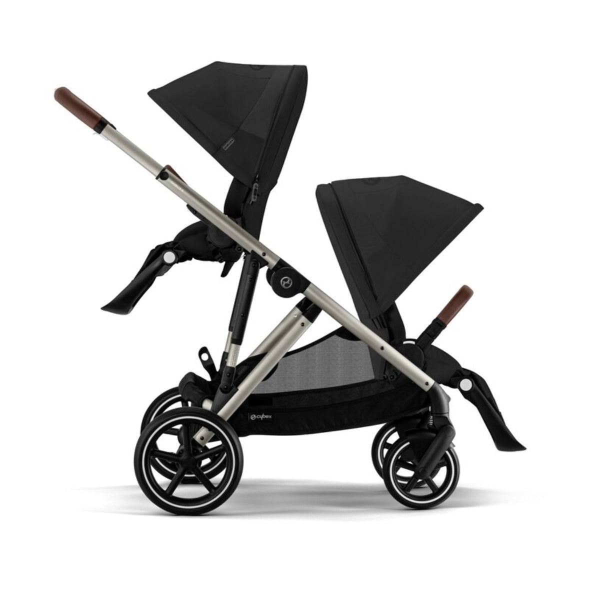 Cybex Gazelle S Single-to-Double Stroller - Taupe Frame / Moon Black on Luna Baby Store Miami