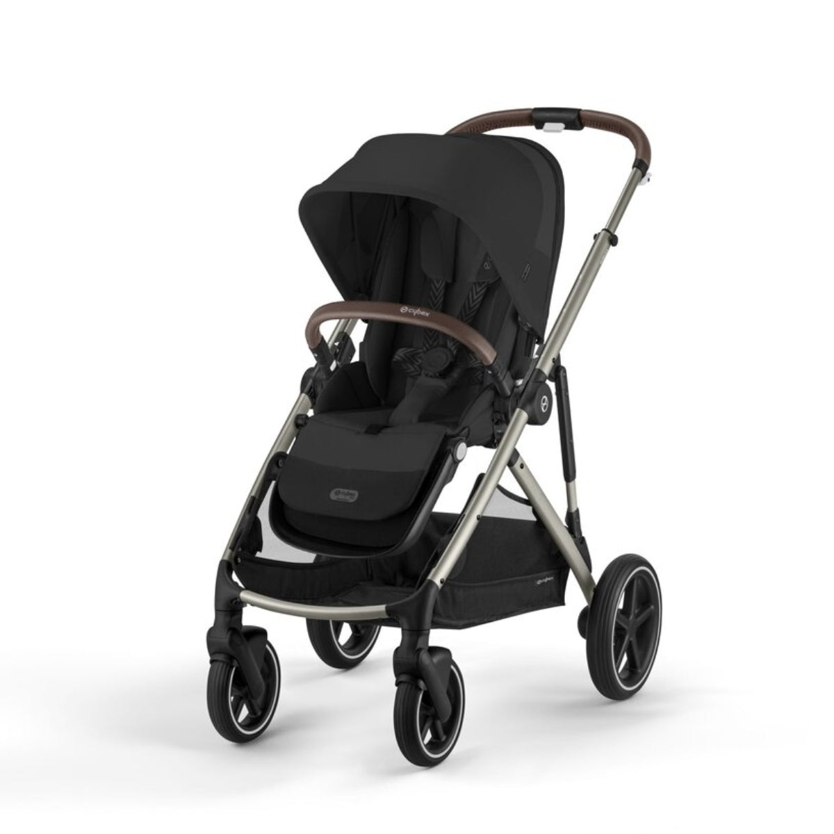 Cybex Gazelle S Single-to-Double Stroller - Taupe Frame / Moon Black on Luna Baby Store Miami