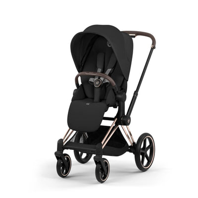 Cybex Priam Stroller Comfort Collection - Rose Gold Frame / Sepia Black Lux Seat