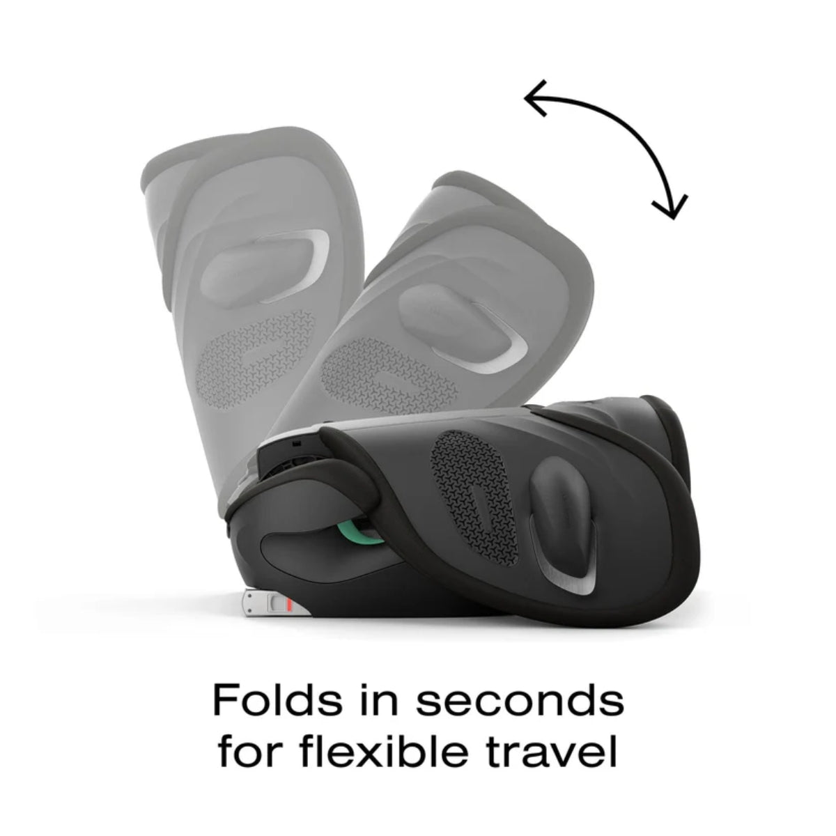 Cybex Solution G2 Folding Travel High-Back Booster - Moon Black - Compact and Travel Friendly Design